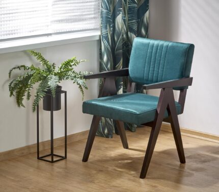 MEMORY chair, ebony / dark green Monolith 37