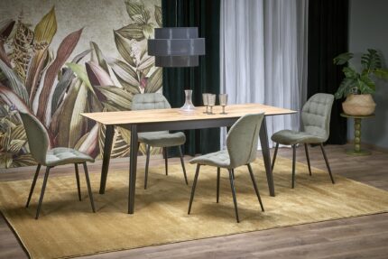 GULIAN extension table, wotan oak / black
