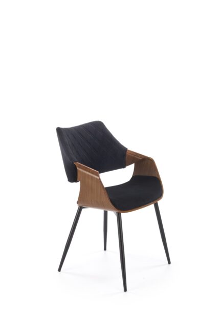 K586 chair, color: walnut / black