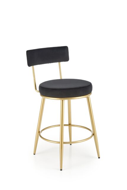 H115 bar stool, black / gold