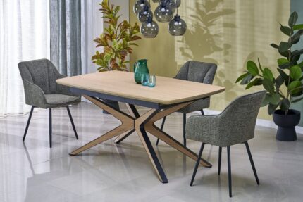 JAMES extension table, natural / black