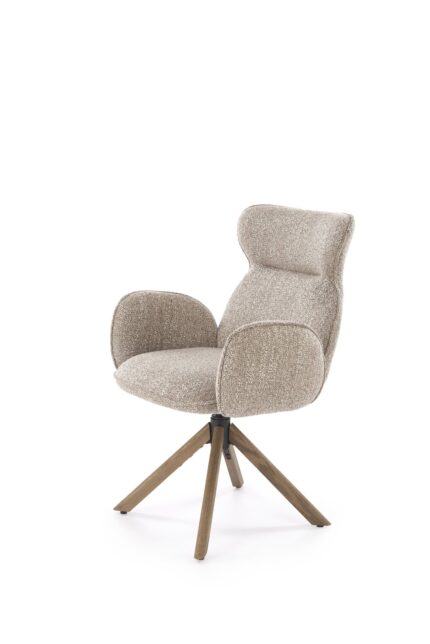K585 chair, dark beige / l.walnut