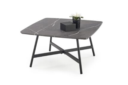 FERRARA c. table, grey marble/black