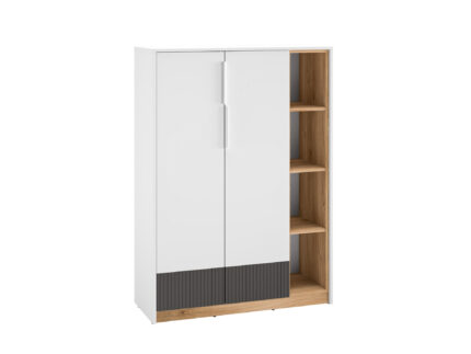 Torino 05 Alpine white/honey castello/graphite matt - bookcase