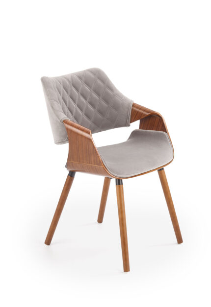 K396 chair, color: walnut / grey