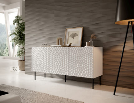 HOLE chest of drawers 152 black mat/ black mat