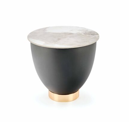 CECILIA_S coffee table, marble / grey / gold