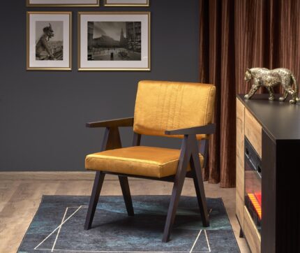 MEMORY chair, ebony / mustard Monolith 48