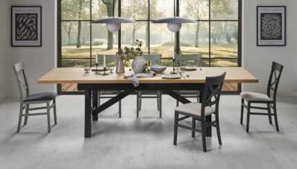 FIESTA extension table, color: natural oak / black