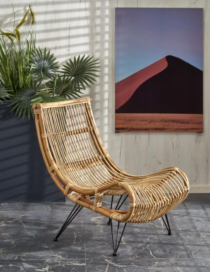 MELODY leisure chair, natural rattan