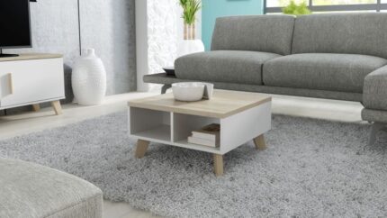 coffee table 60 LOTTA  dimond white/lsonoma oak